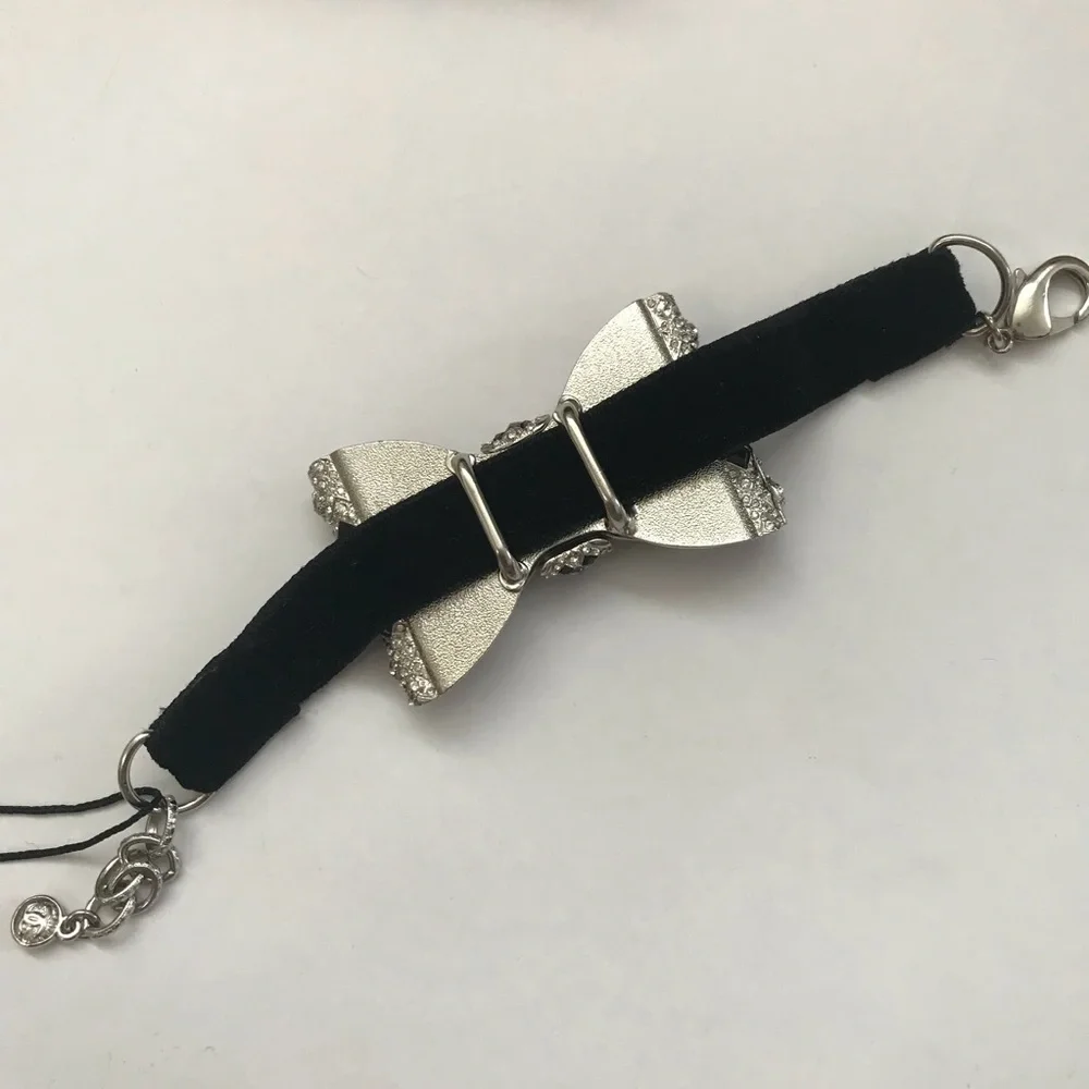 CHANEL Crystal Bow Bracelet